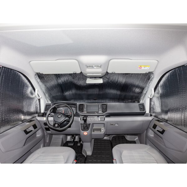 ISOLITE Inside für Fahrerhausfenster, 3-teilig, VW-T6.1 mit trapezförmigen Spiegelfuß Navi ohne Verkehrszeichenerkennung