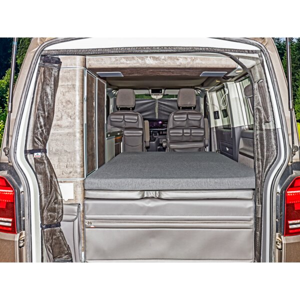 iXTEND ® Spannbettlaken für iXTEND Faltbett, Design "Single-Jersey", Raven, VW T6.1/T6/T5 California