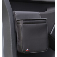 MULTIBOX für VW-T6 Beifahrertür, Isoliertasche und/oder Abfallbehälter, Design "Leder Titanschwarz"